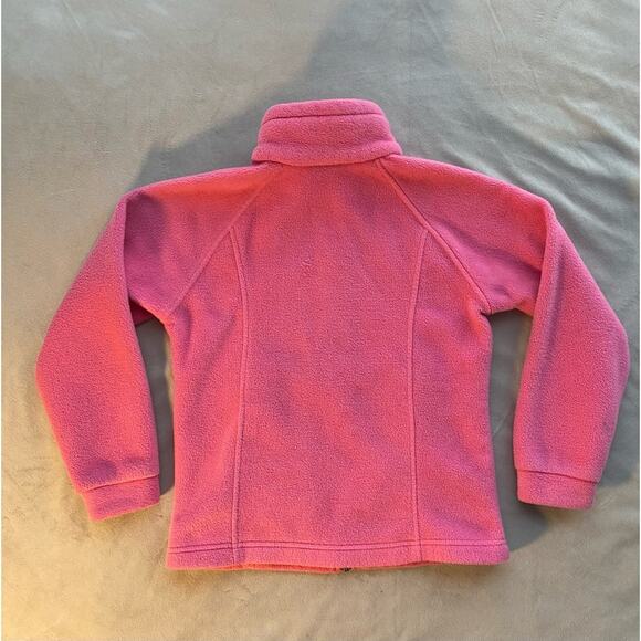 Columbia Girl’s Fleece Zip up Jacket Color Pink Size 7/8 *See description - Picture 4 of 10